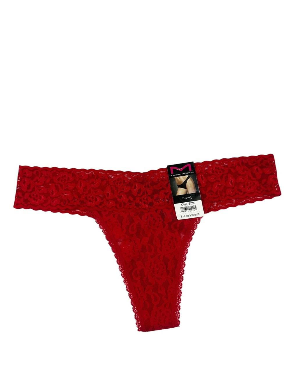Maidenform Red Lace Thong One Size